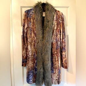 Jacket with faux fur